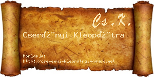 Cserényi Kleopátra névjegykártya